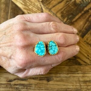 Christina Greene Stud Earrings- Turquoise